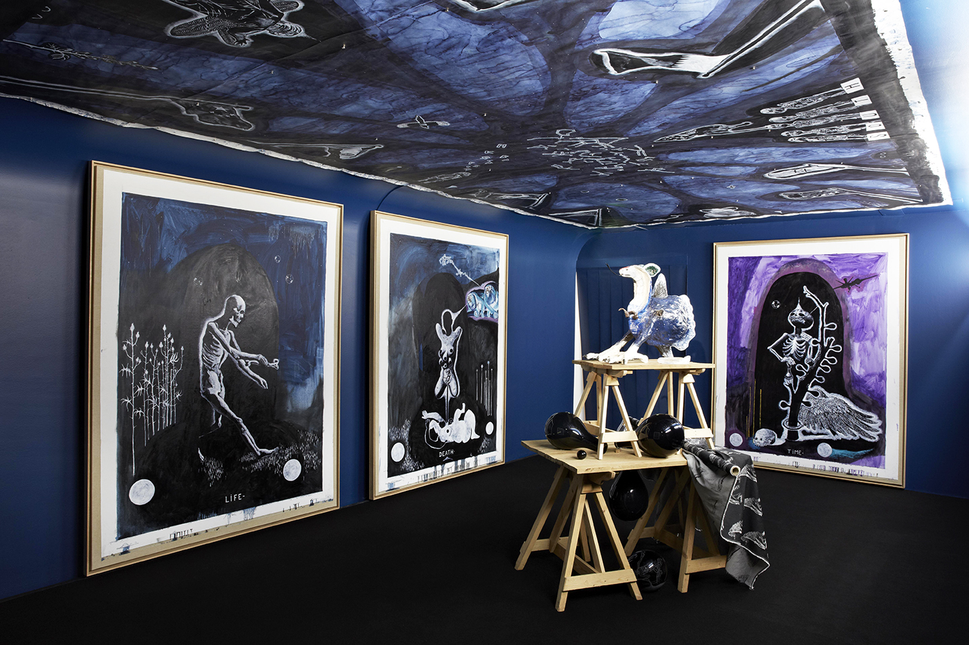 Damien Deroubaix - Exhibition view - ASTRALIS, 2014