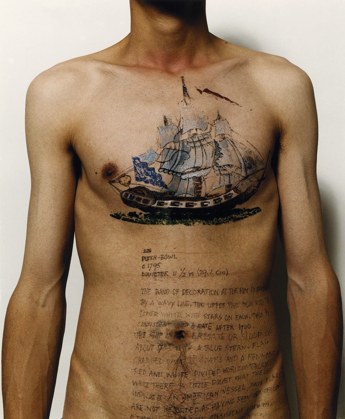 Self-Portrait as Part of the Porcelain Export History 6 - Front with boats, 1999-2001