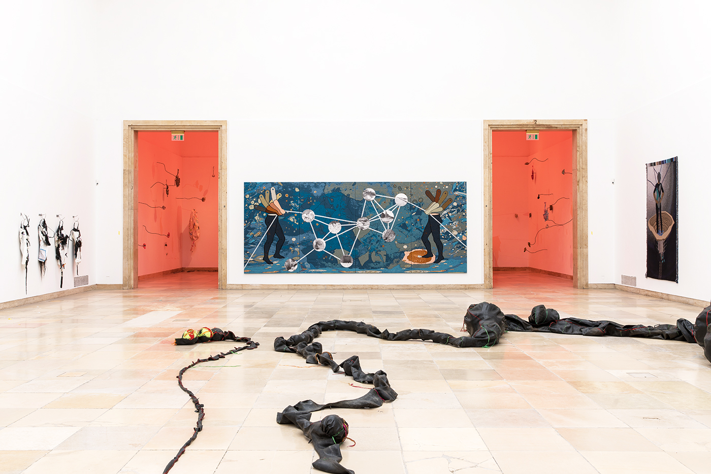 Otobong Nkanga - Exhibition view - Blind Faith : Between the Visceral and the Cognitive in Contemporary Art - Haus der Kunst, Munich, 2018